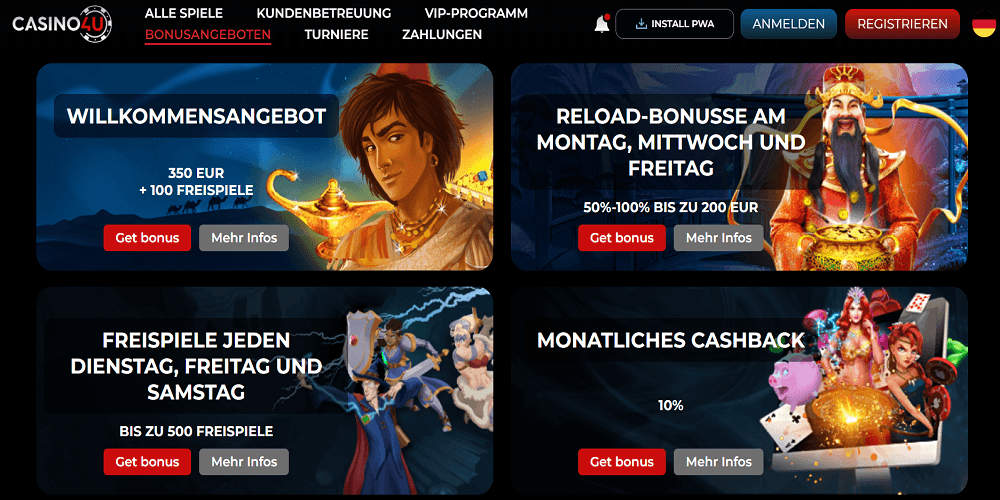 Casino4u Bonusangeboten